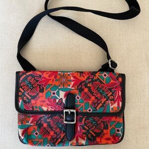 Fossil Keyper Canvas Crossbody Floral Bag